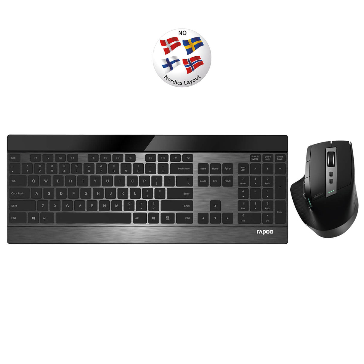 Rapoo Keyboard/Mice Set 9900 M Wireless Multi Mode Black