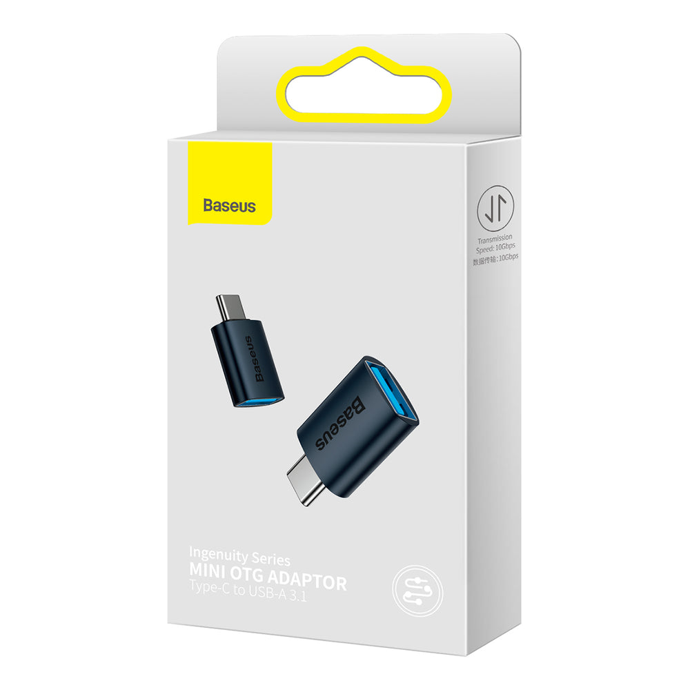 Baseus Ingenuity Series USB Type C til USB-A 3.2 gen 1 adapter blå (ZJJQ000003)