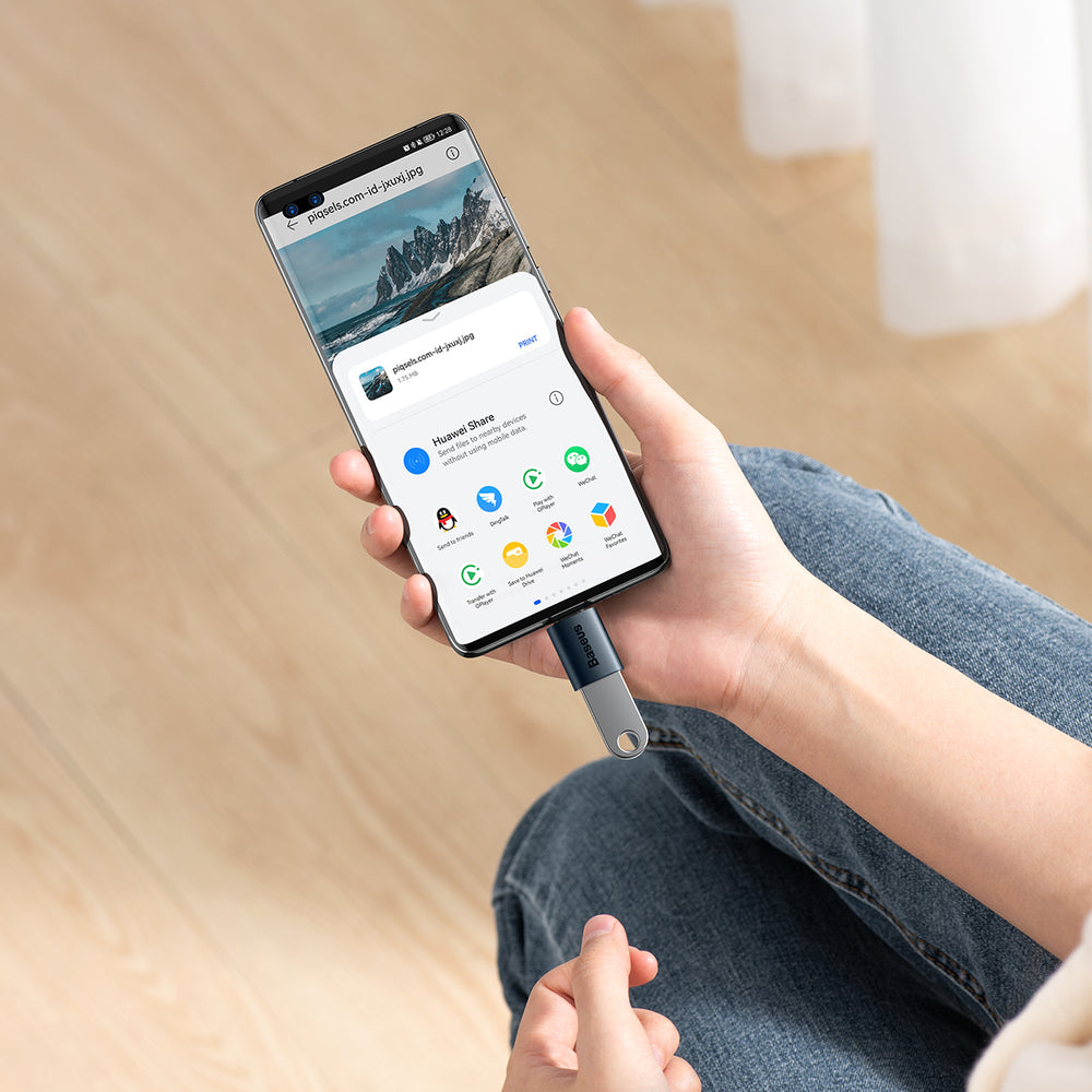 Baseus Ingenuity Series USB Type C til USB-A 3.2 gen 1 adapter blå (ZJJQ000003)