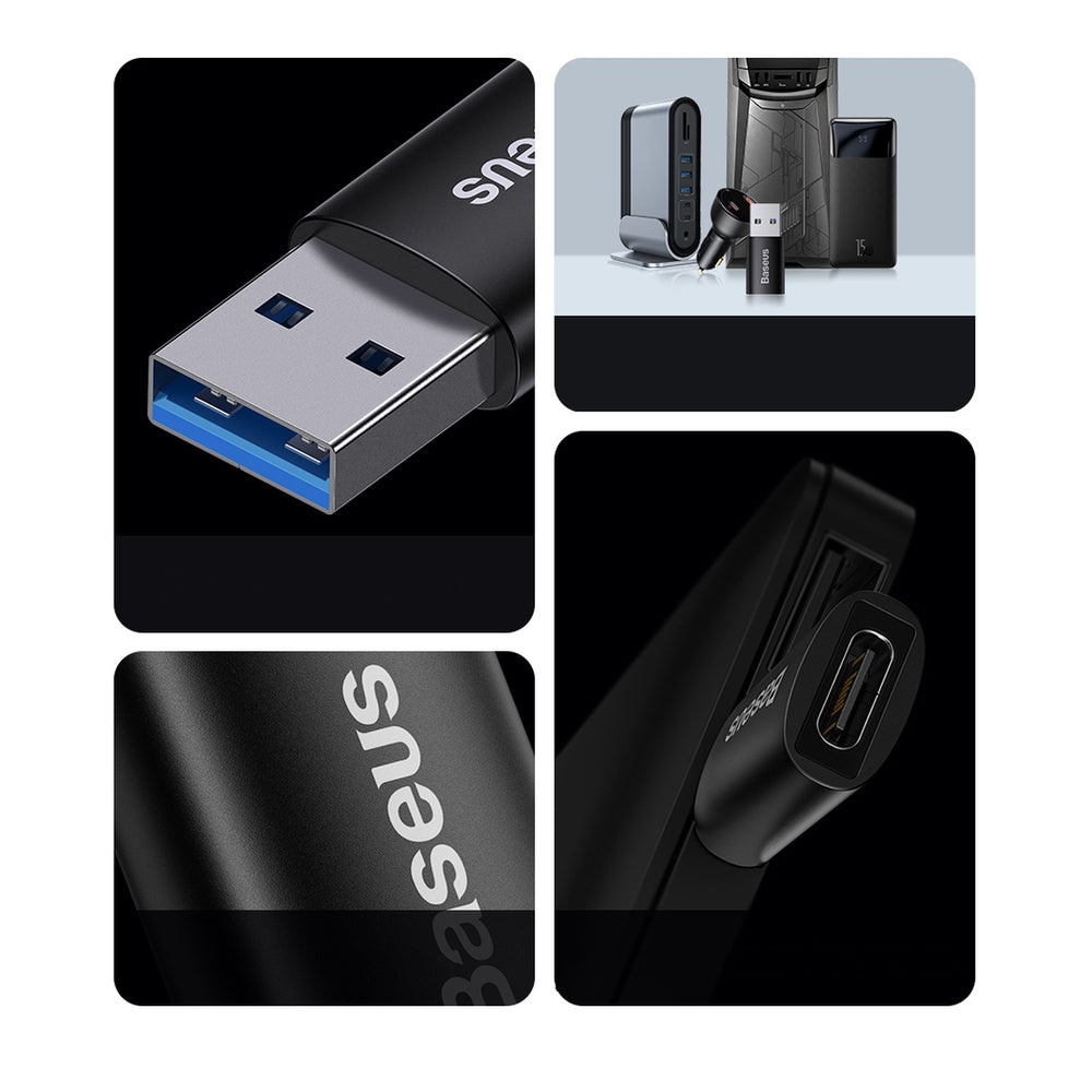 Baseus Ingenuity Series Mini USB 3.1 OTG til USB Type C adapter blå (ZJJQ000103)