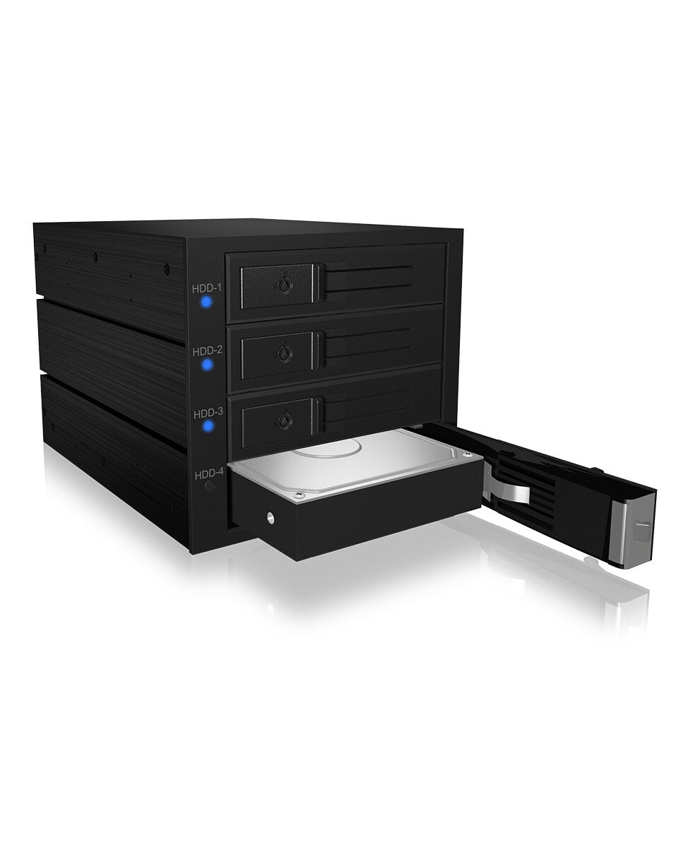 ICY BOX IB-574SSK-12G 8.89 cm (3.5") Backplane Black
