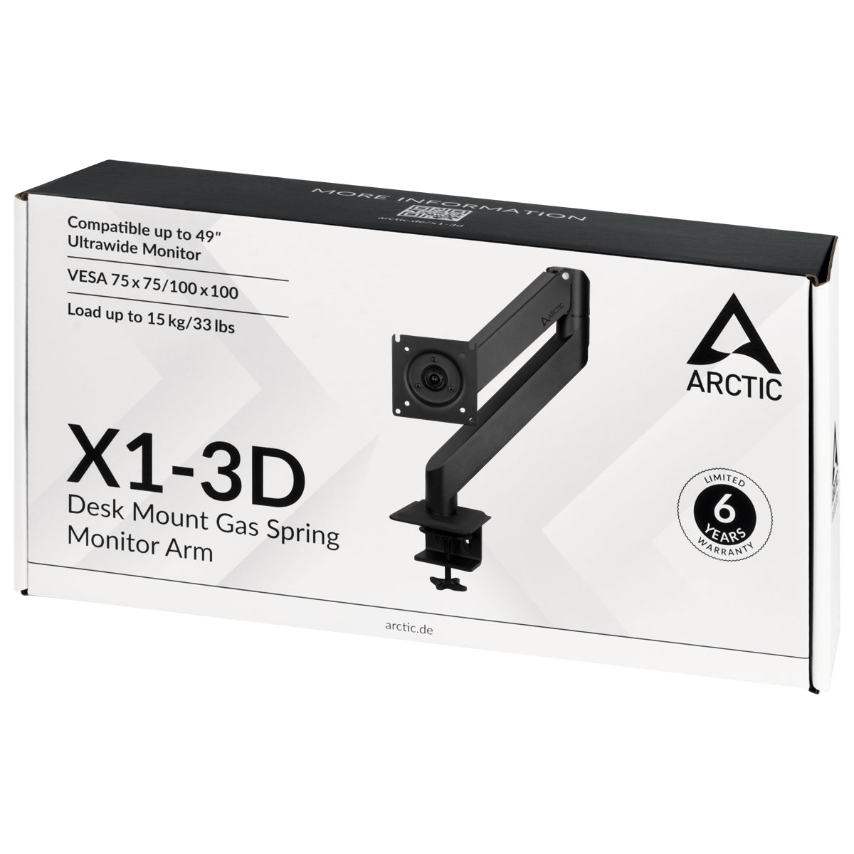 ARCTIC X1-3D Monteringssæt Monitor Up to 40 (wide) / 43 (ultra-wide)