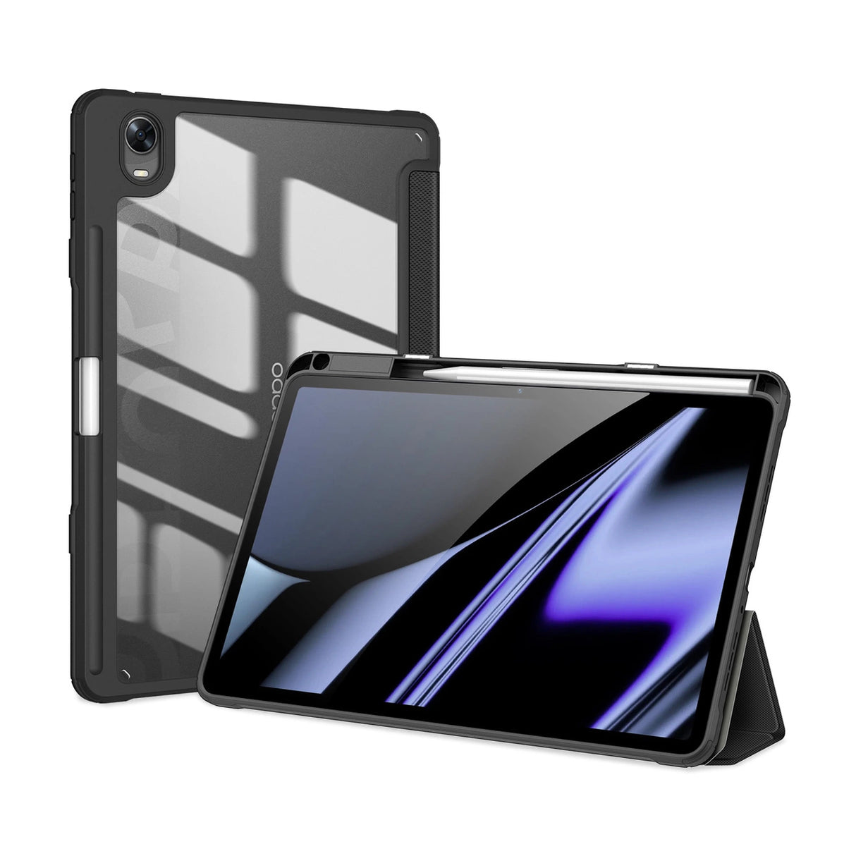 Dux Ducis Toby Armored Flip Smart Case for Oppo Pad with Stylus Holder Black