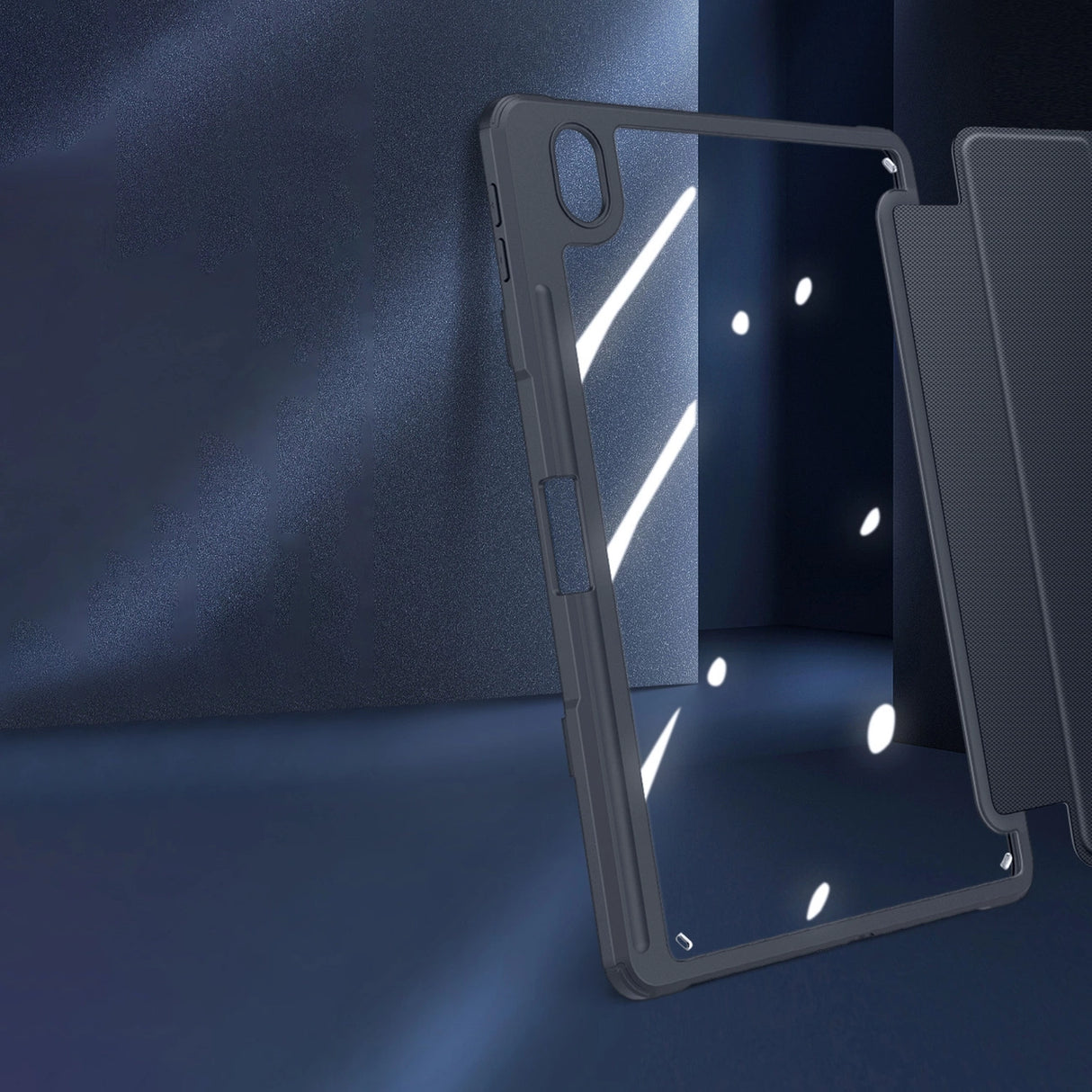 Dux Ducis Toby Armored Flip Smart Case for Oppo Pad with Stylus Holder Black