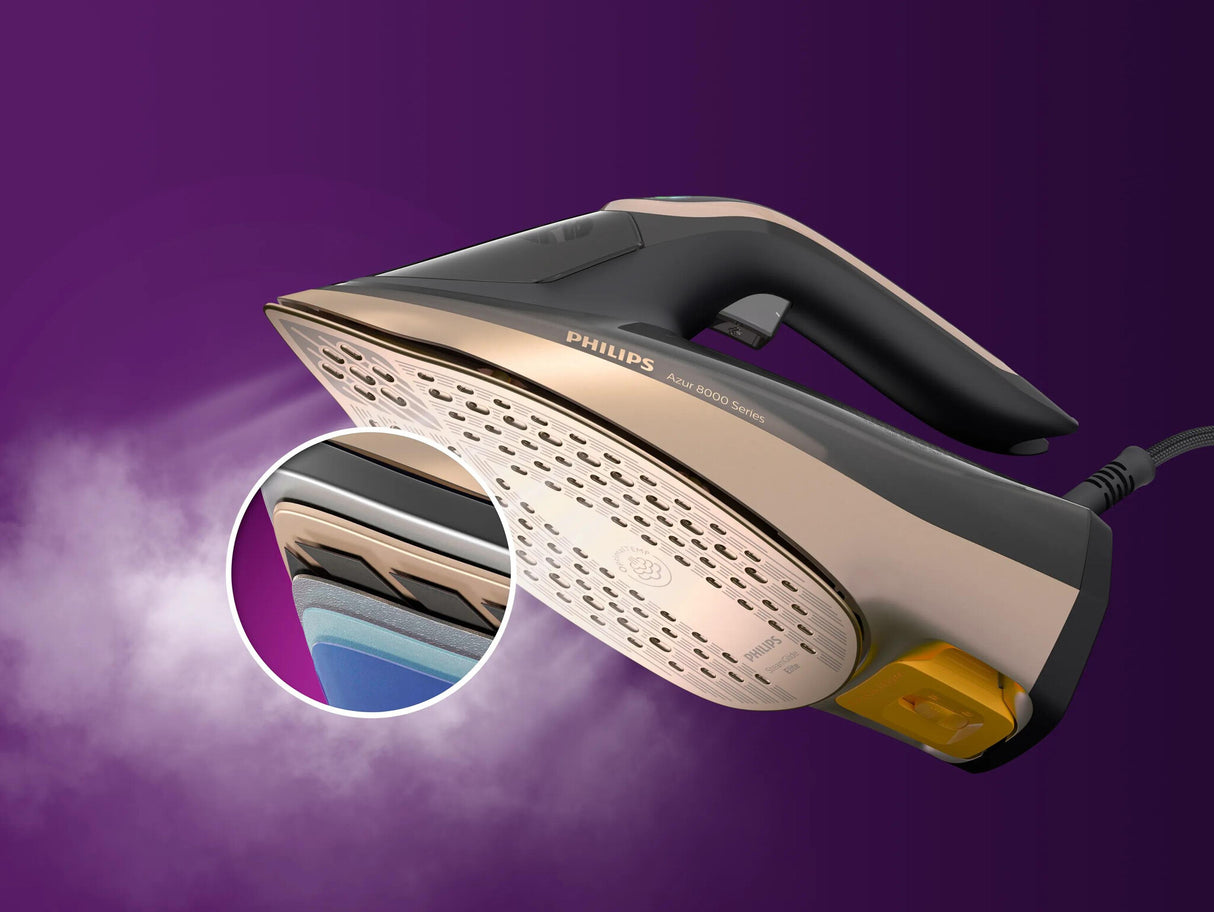 Philips DST8041/80 strygejern Dampstrygejern SteamGlide Elite-strygesål 3000 W Sort