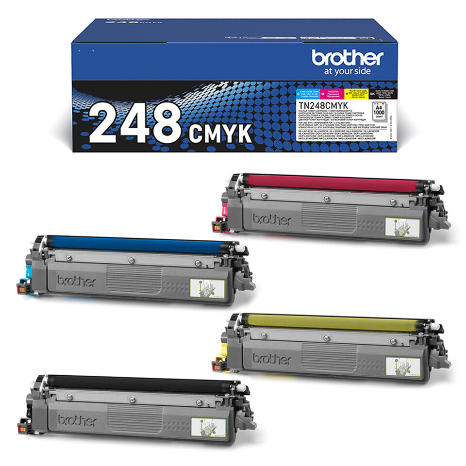 Brother TN-248VAL tonerpatron 4 stk Original Sort, Blå, Magenta, Gul