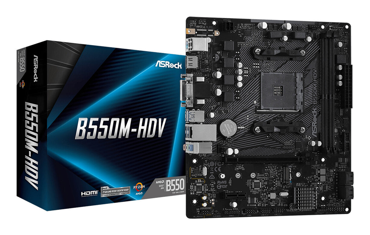 Asrock B550M-HDV AMD B550 Stik AM4 micro ATX