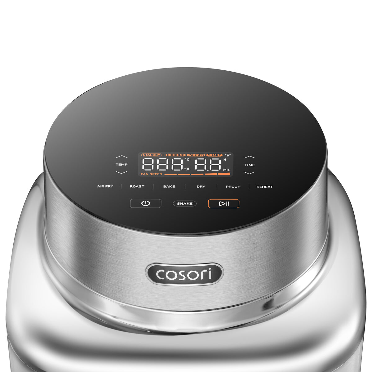 Cosori ICONIC Single Enkelt 6,2 L Enkeltstående 1725 W Varmluftsteger Rustfrit stål