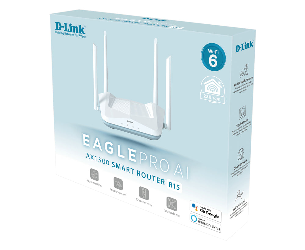 D-Link R15 AX1500 Eagle Pro AI WiFi 6 router
