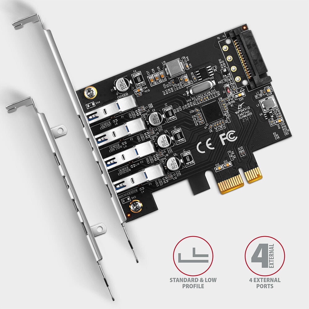 Axagon PCEU-43RS interface-kort/adapter Intern USB 3.2 Gen 1 (3.1 Gen 1)