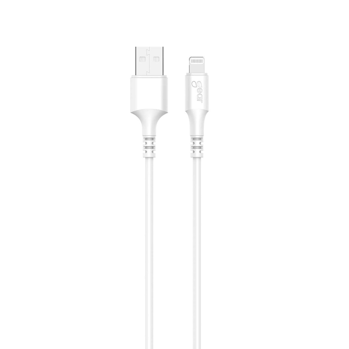 Gear Rundt ladekabel Lightning til USB-A 2m Hvid MFI