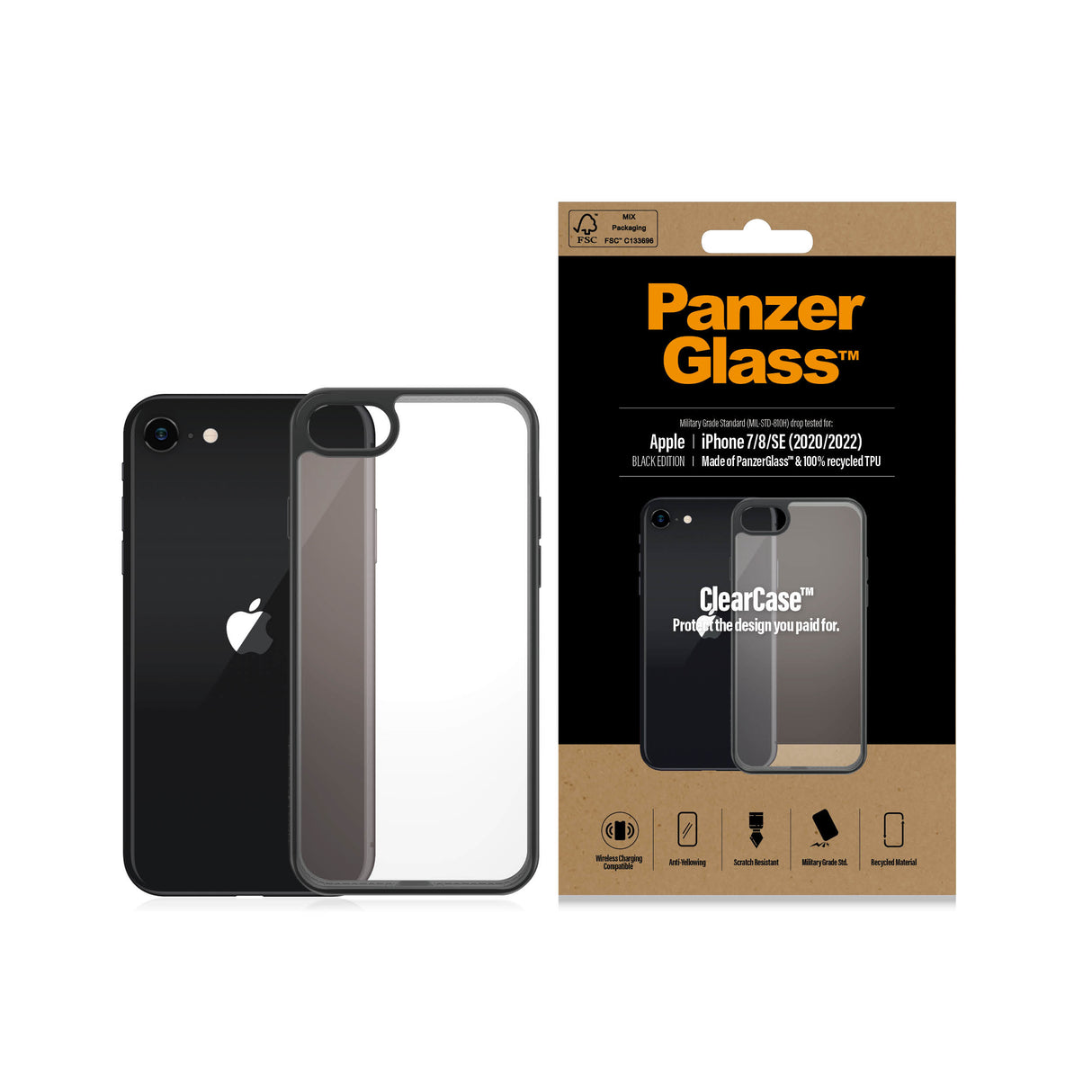 ClearCase with BlackFrame for iPhone SE (2020)/8/7