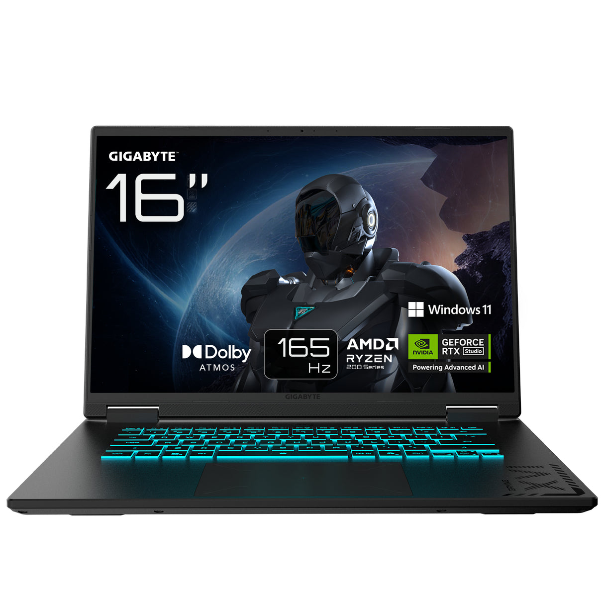 GIGABYTE GAMING A16 3VHK3EE893SH laptop AMD Ryzen™ 7 260 40,6 cm (16") WUXGA 16 GB DDR5-SDRAM 512 GB SSD NVIDIA GeForce RTX 5060 Wi-Fi 6E (802.11ax) Windows 11 Home Sort