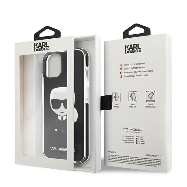 Karl Lagerfeld Iconik Karl Case for iPhone 13 mini - Black