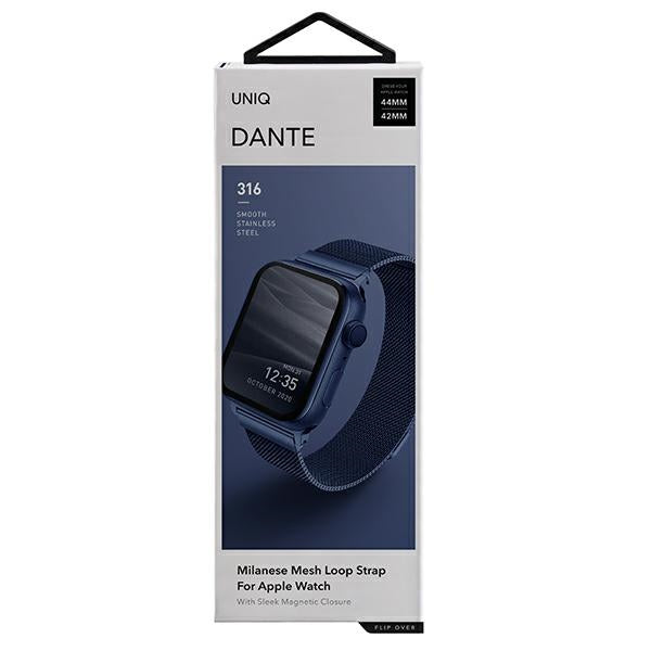 Uniq Dante rustfrit stål rem til Apple Watch 1/2/3/4/5/6/7/8/SE/SE2 42/44/45 mm - Blå