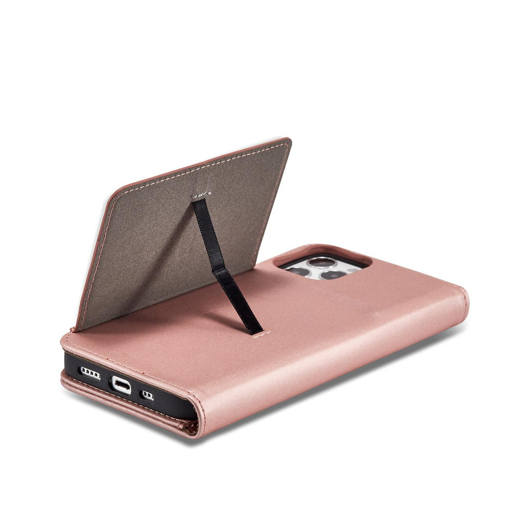 Magnetkortkasse til iPhone 12 Pro Max lommekort tegnebog kortholder Pink