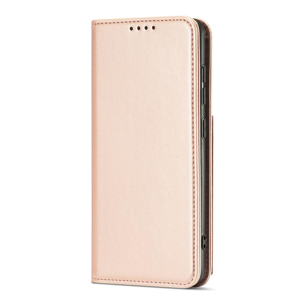 Magnetkort Hylde Hylde til Samsung Galaxy A12 5G Hylde lommebog Kortholder Pink