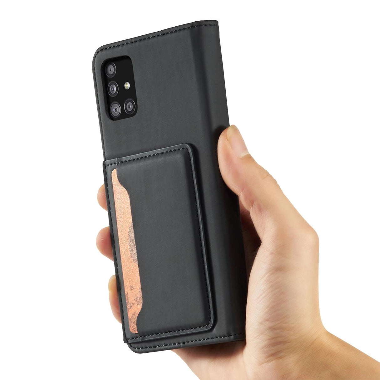 Magnetkort Hylde Hylde til Xiaomi Redmi Note 11 Pro Pouch Wallet Kortholder Sort