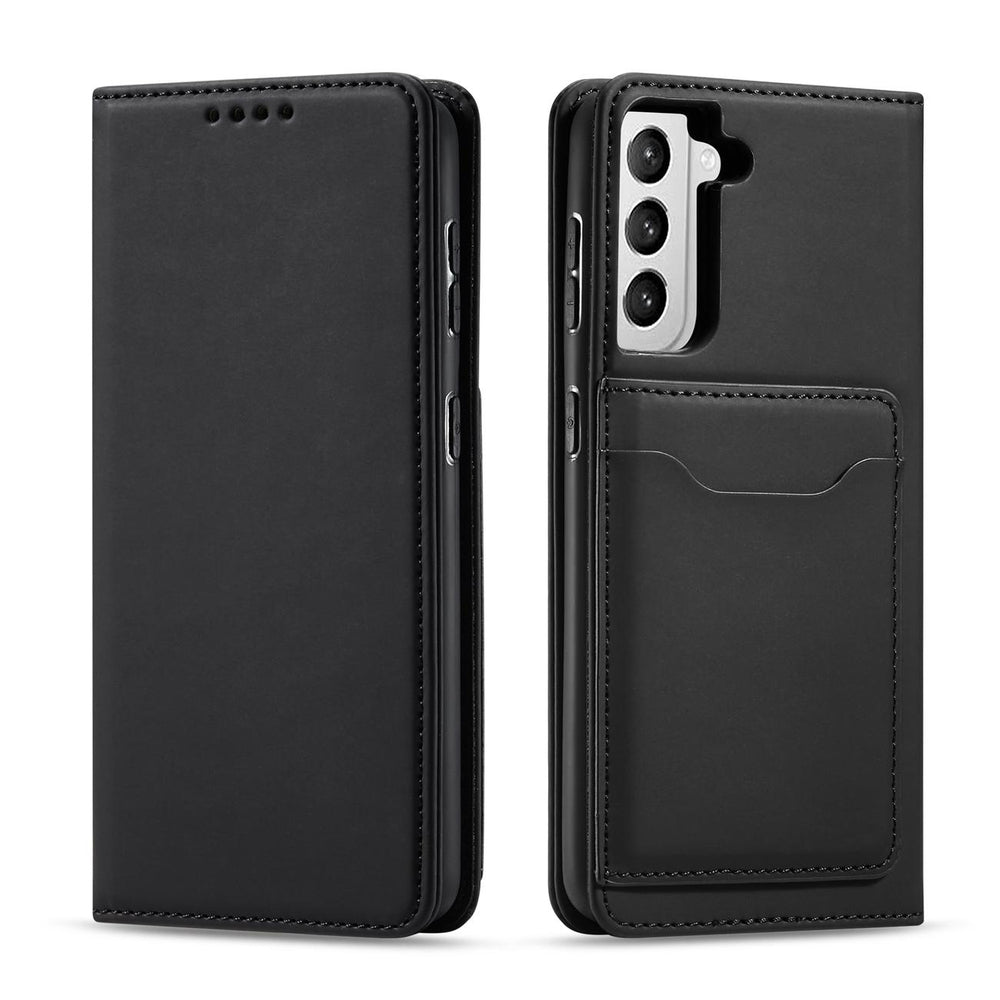 Magnetkortkasse til Samsung Galaxy S22 + (S22 Plus) lommepung kortholder sort