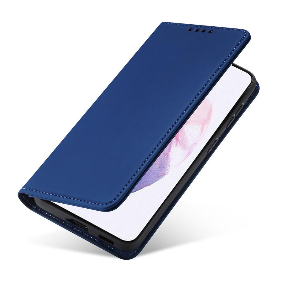 Magnetkort Hylde Hylde til Samsung Galaxy S22 + (S22 Plus) lommepung Kortholder Blå