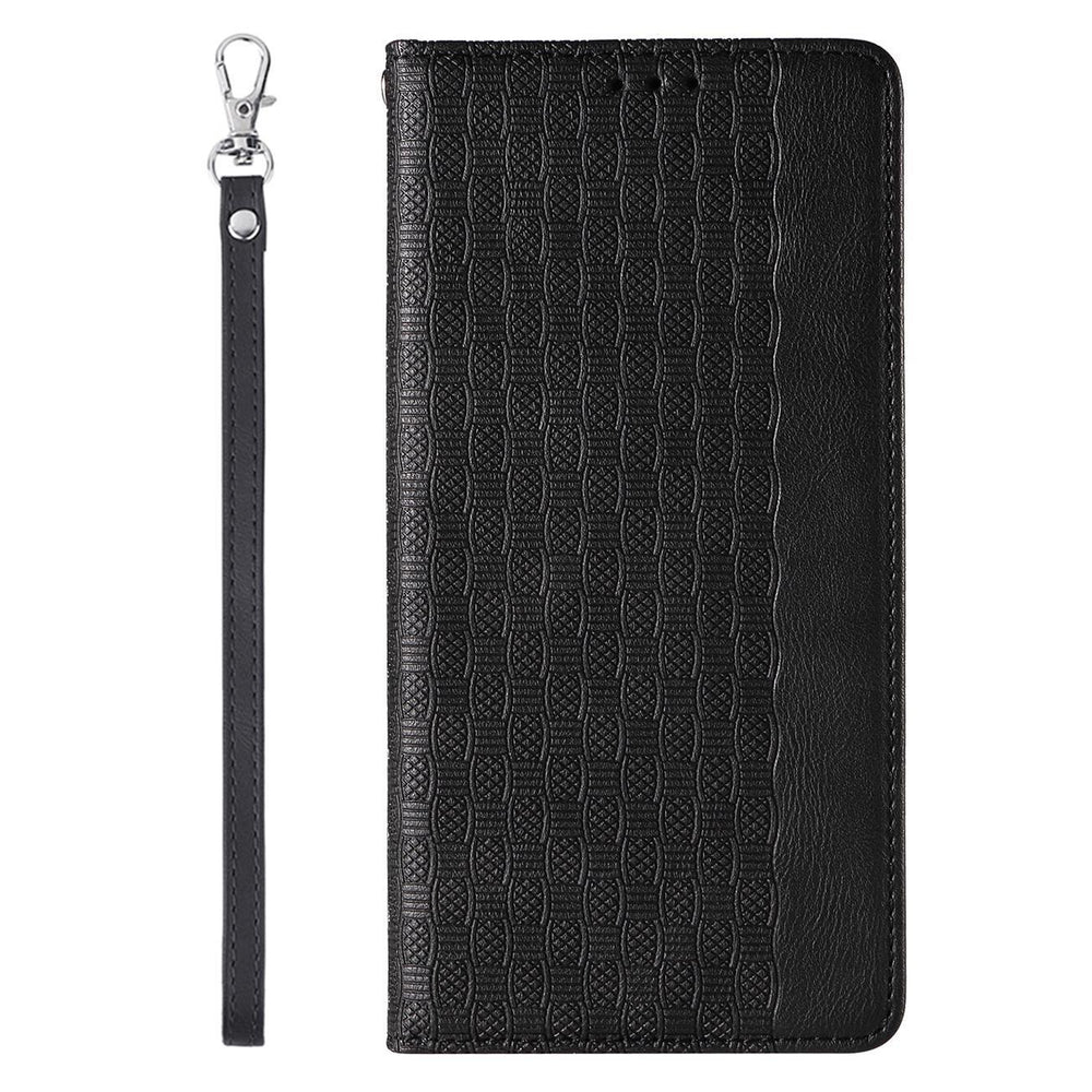 Magnet Strap Case Case for iPhone 13 Pro Pouch Wallet + Mini Lanyard Pendant Svart