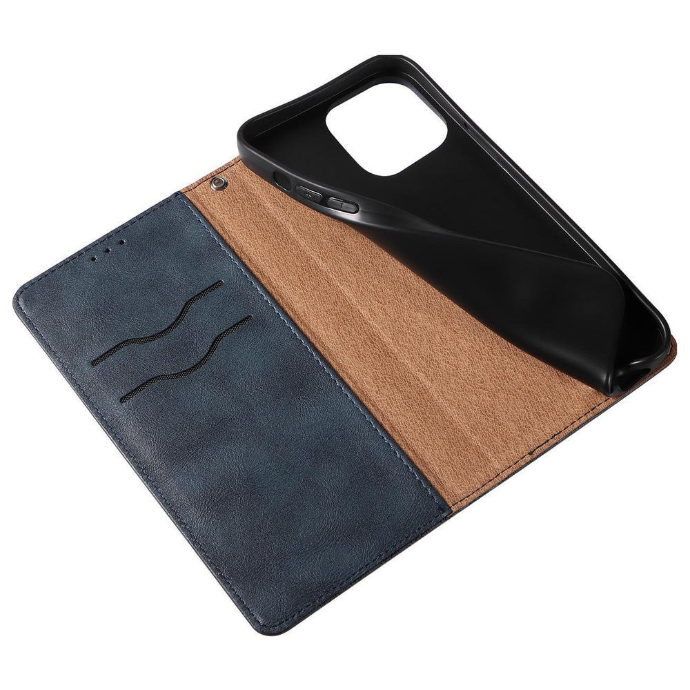 Magnet Strap Case Case for iPhone 13 Pro Pouch Wallet + Mini Lanyard Pendant Blå