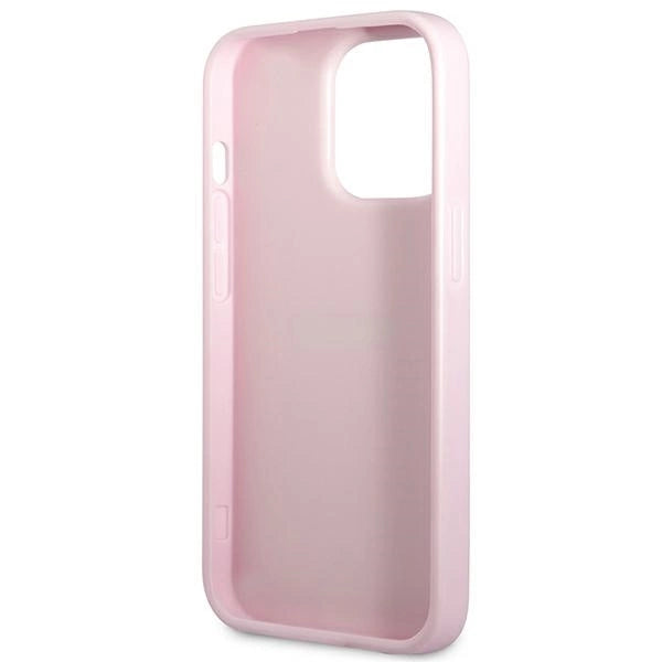Guess GUHCP13LPSASBPU iPhone 13 Pro / 13 6.1" purple/purple Saffiano Hot Stamp & Metal Logo