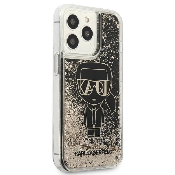 Karl Lagerfeld Liquid Glitter Gatsby Case for iPhone 13 Pro / iPhone 13 - Black