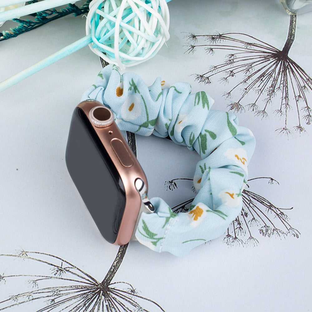 Stof Apple Watch Band 38/40/41mm Strap Armbånd Elastisk Band - Blå