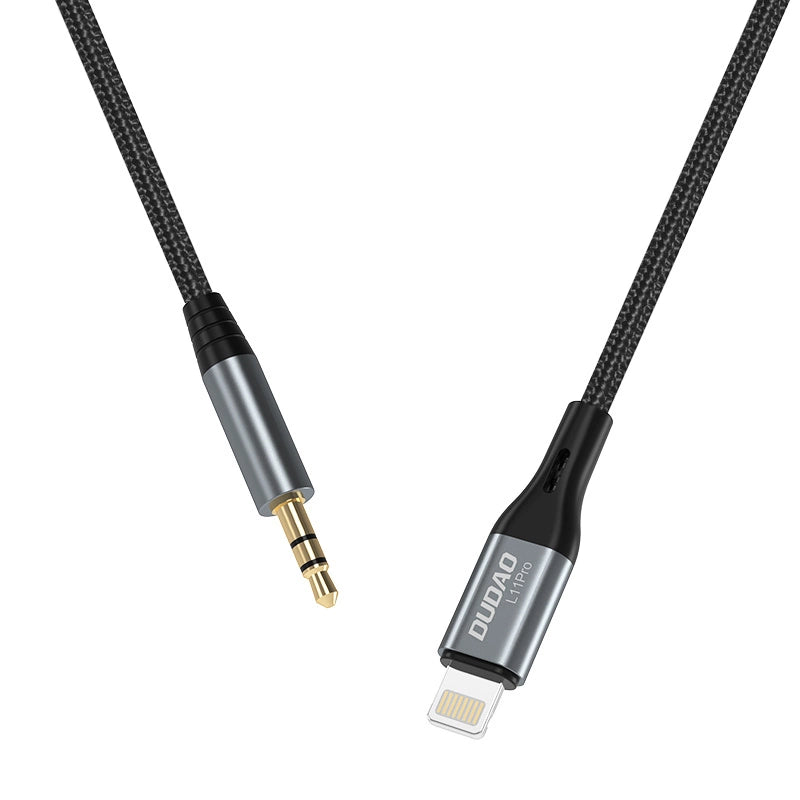 Dudao lydkabel Lightning - mini jack 3,5 mm 1m grå (L11PRO)