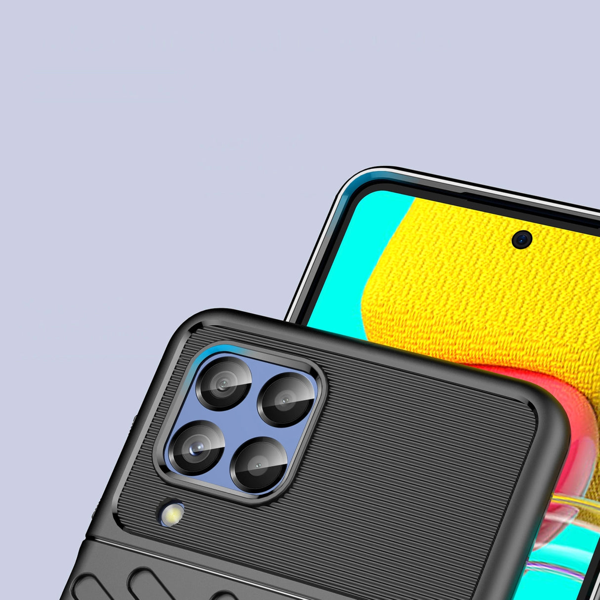 Thunder Case fleksibelt pansret cover til Samsung Galaxy M53 5G sort