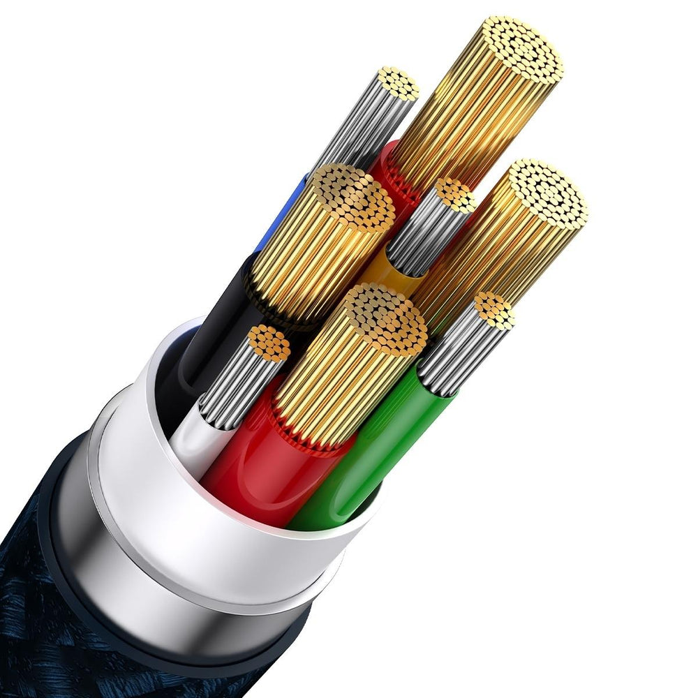 Baseus Flash Series II-kabel USB Type C / USB Type A - USB Type C / Lightning / micro USB 100 W 1,2 m blå (CASS030103)