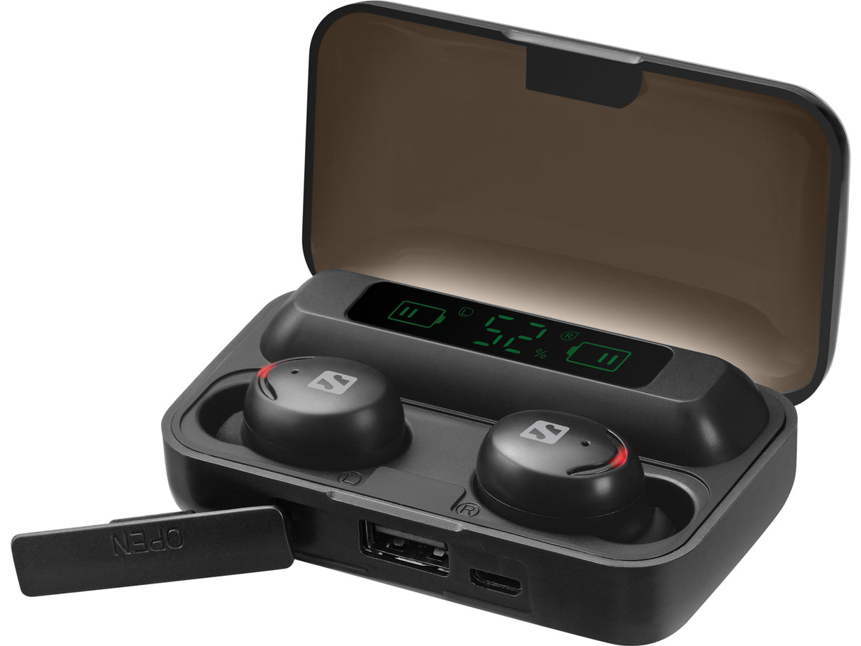 Sandberg Bluetooth Earbuds + Powerbank, Black
