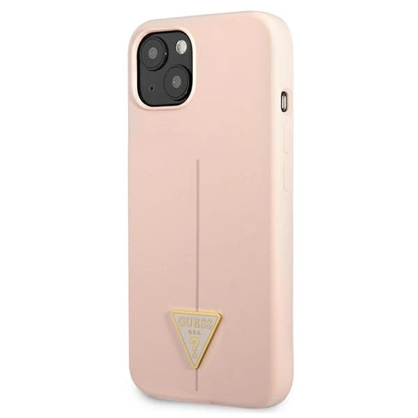 Guess GUHCP13MSLTGP iPhone 13 6.1" pink/pink hardcase Silicone Triangle