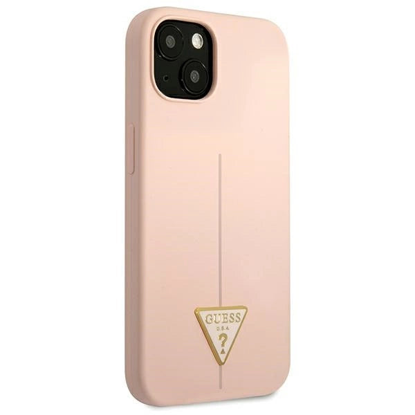 Guess GUHCP13MSLTGP iPhone 13 6.1" pink/pink hardcase Silicone Triangle