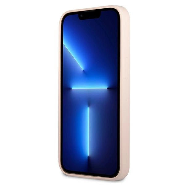 Guess GUHCP13SSLTGP iPhone 13 mini 5.4" pink/pink hardcase Silicone Triangle