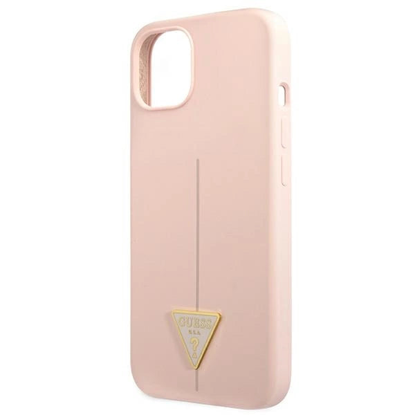 Guess GUHCP13SSLTGP iPhone 13 mini 5.4" pink/pink hardcase Silicone Triangle