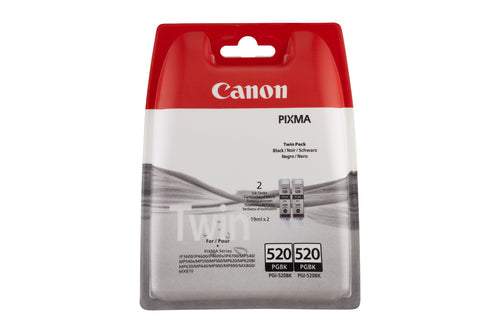 Canon PGI 520BK Twin Pack Sort 341 sider Blækbeholder 2932B012