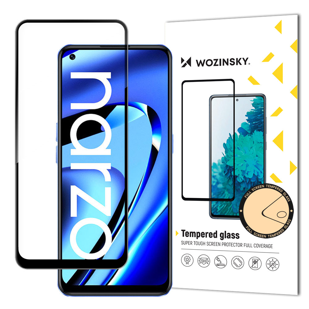 Wozinsky Full Glue temperet glas til Realme Narzo 50A .