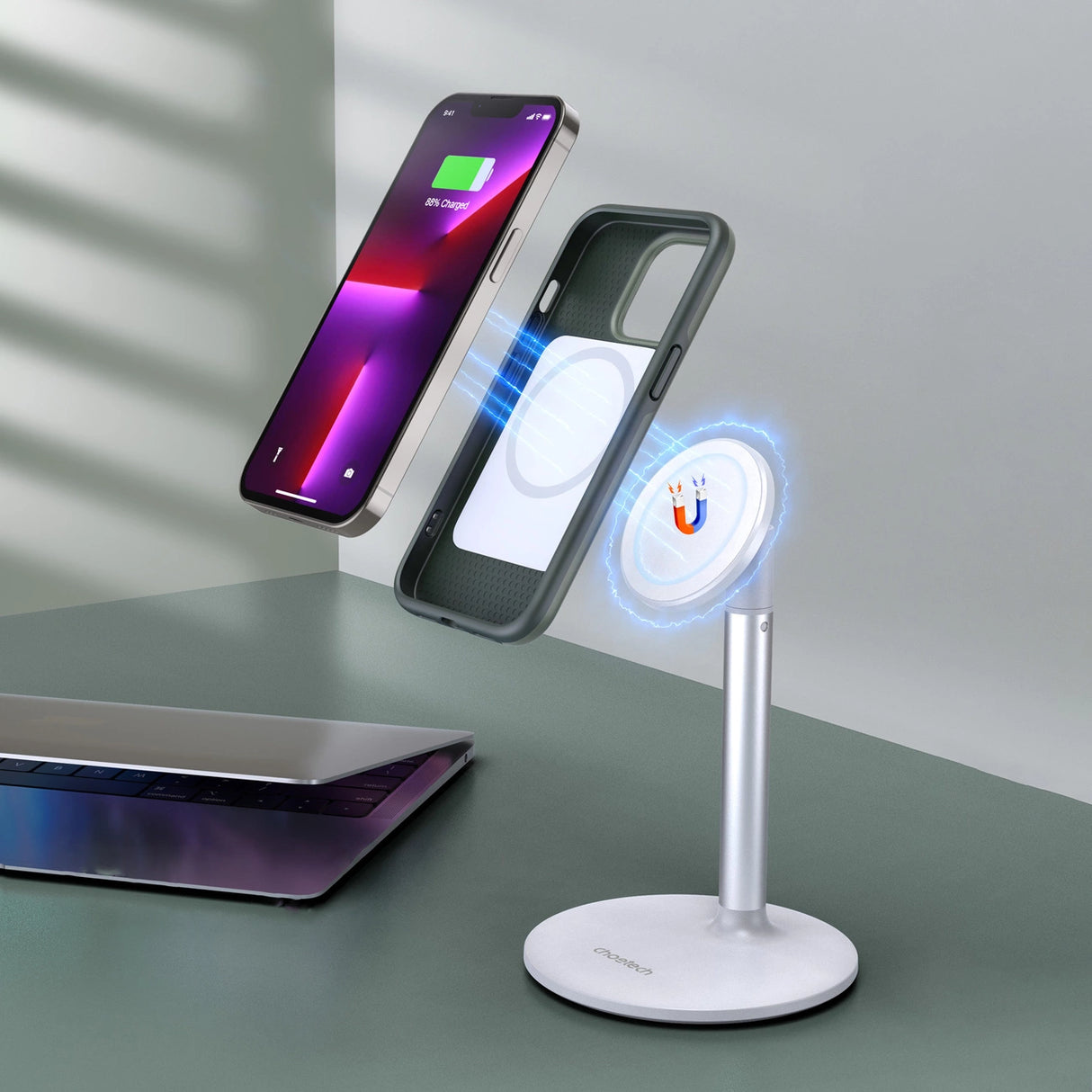 Choetech MFM Anti-drop case Made For MagSafe til iPhone 13 Pro sort (PC0113-MFM-GN)