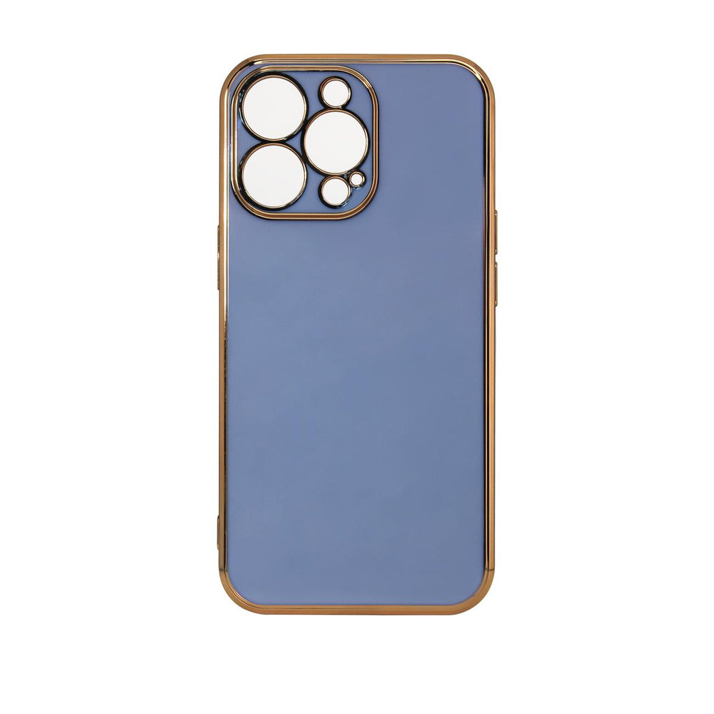 Belysning Farve Case for Samsung Galaxy A12 5G guld ramme gel cover blå