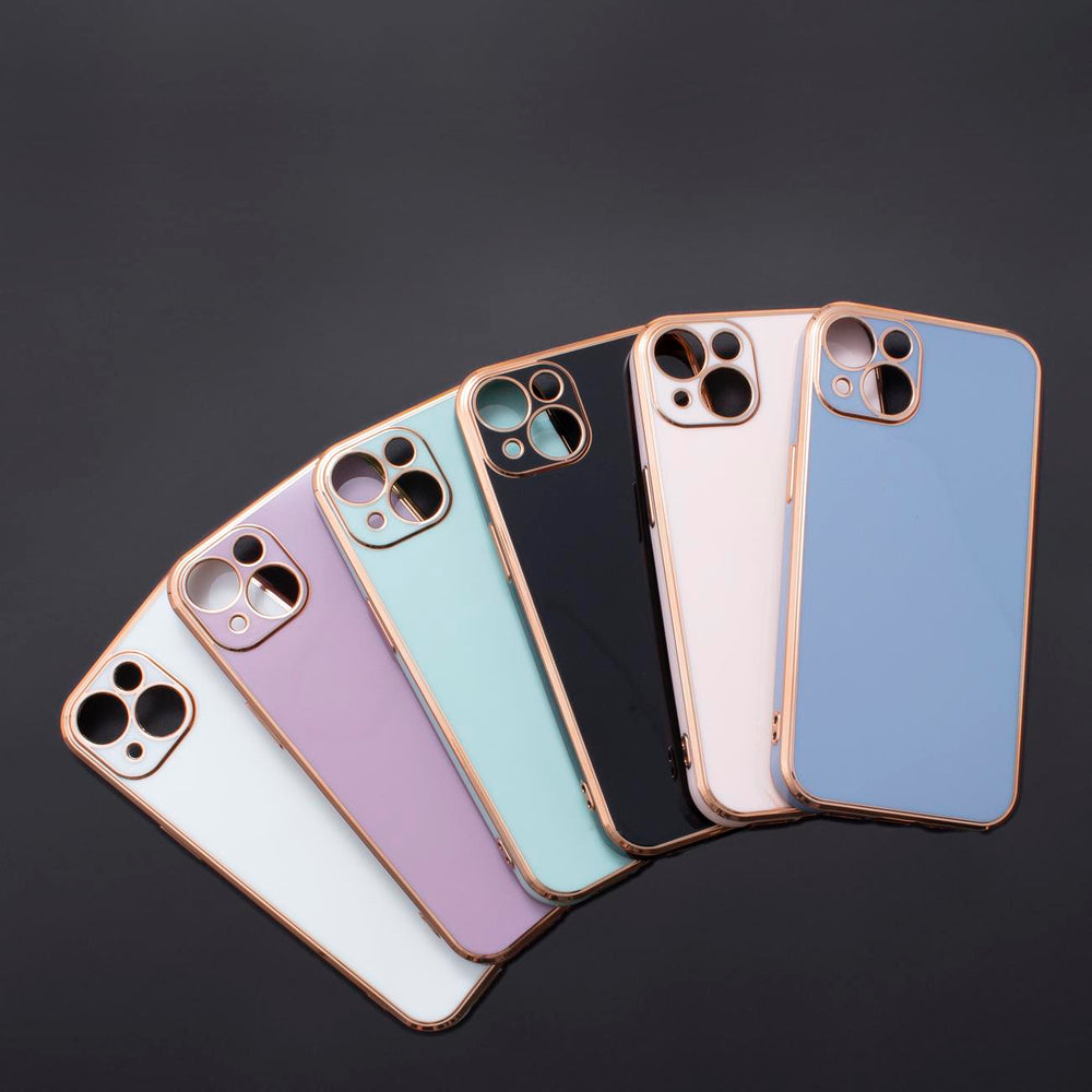 Lighting Color Case for Xiaomi Redmi Note 11 gel cover med guldramme mint