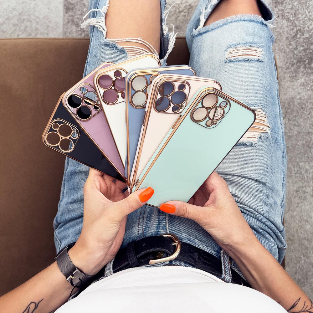 Lighting Color Case for Xiaomi Redmi Note 11 gel cover med guldramme mint