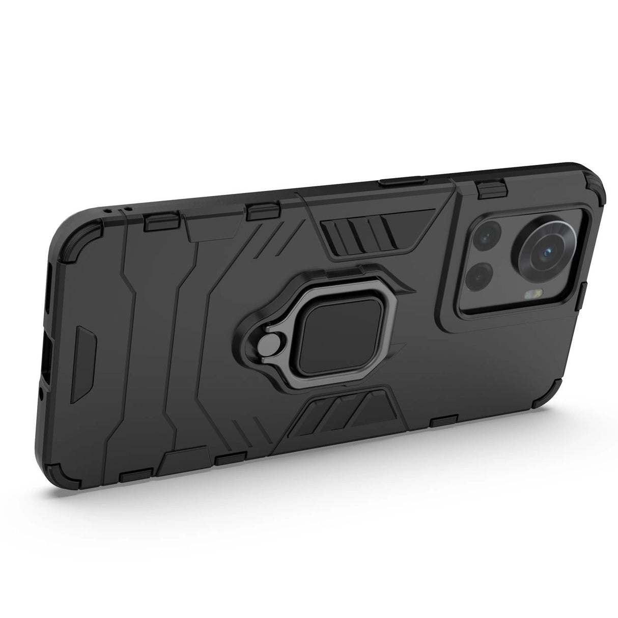 Ring Armor pansrede hybrid case cover + magnetisk holder til OnePlus Ace sort