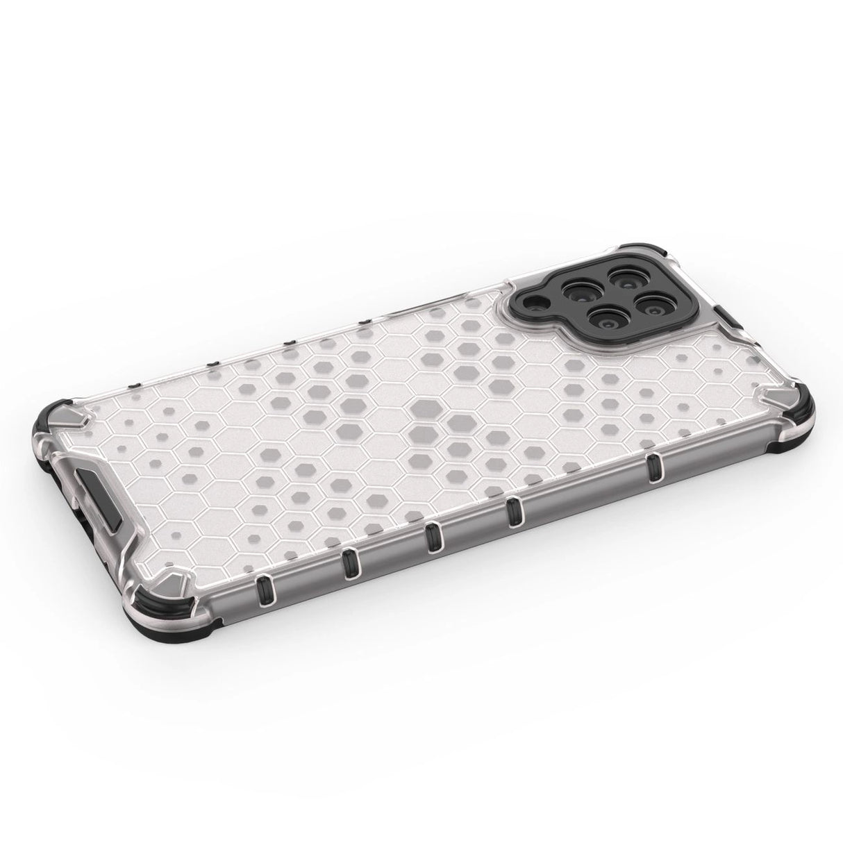 Honeycomb case pansret cover med en gel ramme til Samsung Galaxy M53 5G sort