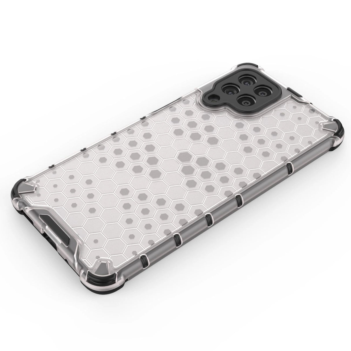 Honeycomb case pansret cover med en gel ramme til Samsung Galaxy M53 5G sort
