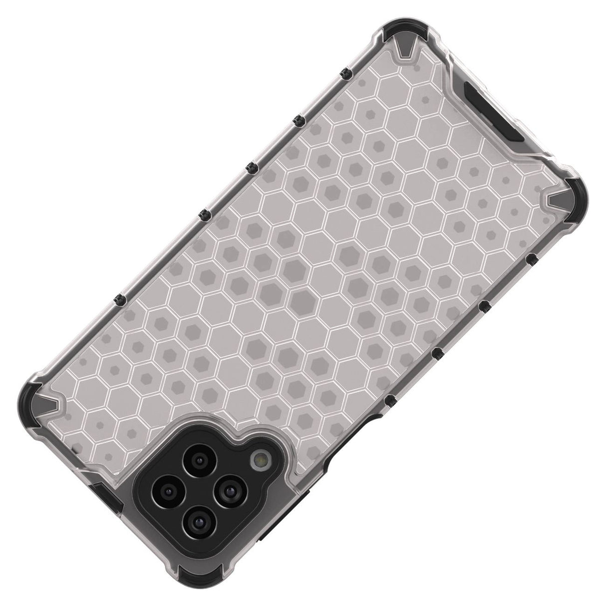 Honeycomb case pansret cover med en gel ramme til Samsung Galaxy M53 5G sort