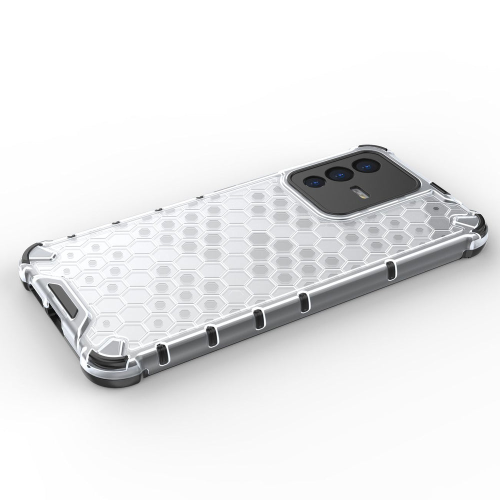 Honeycomb case pansret cover med en gel ramme til Vivo V23 5G gennemsigtig