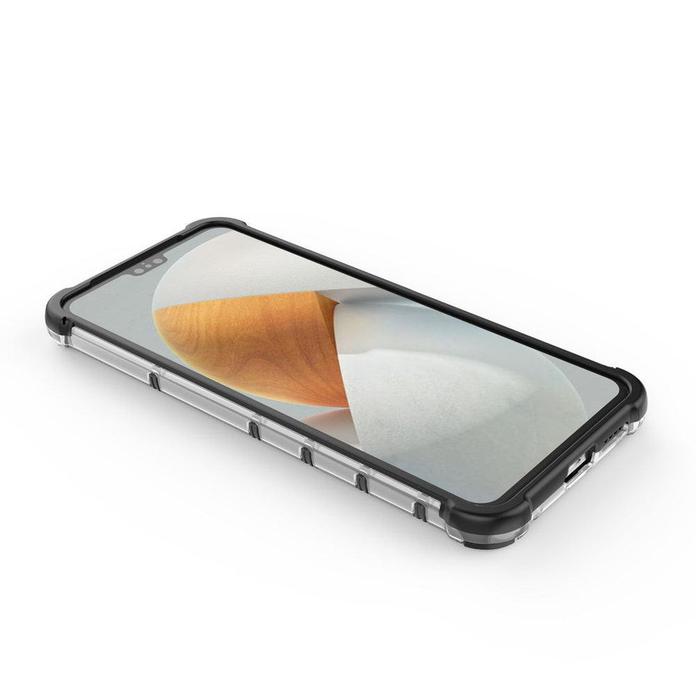 Honeycomb case pansret cover med en gel ramme til Vivo V23 5G gennemsigtig
