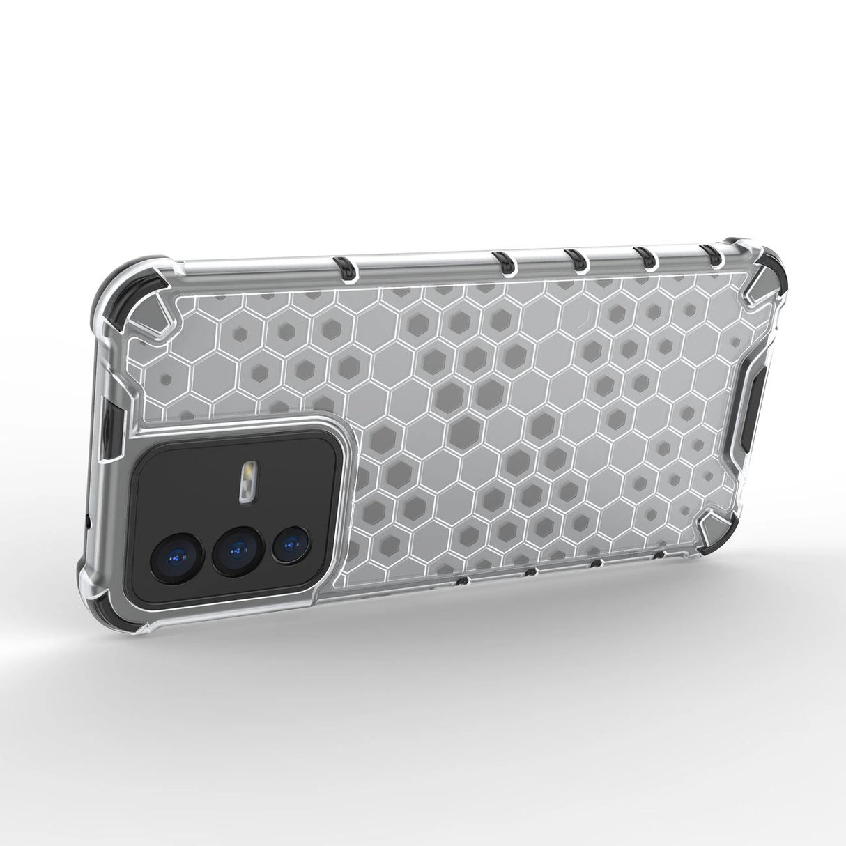 Honeycomb case pansret cover med en gel ramme til Vivo V23 5G gennemsigtig